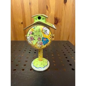 Empress Arts 2002 U.S. Mail Birdhouse Mailbox Trinket Box Enamel 5" w/ Box